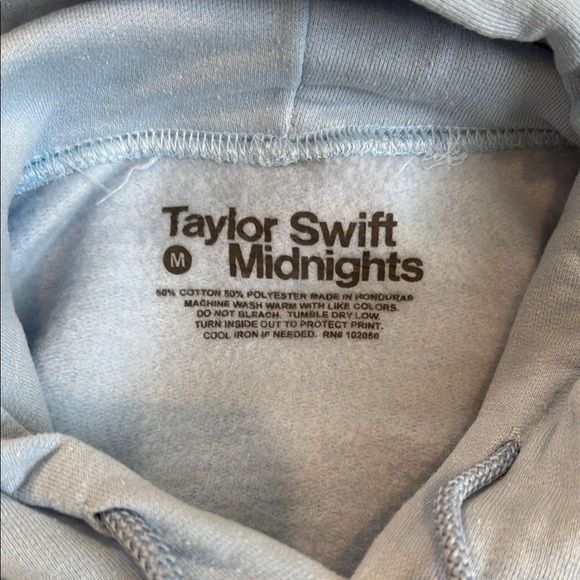 Light Blue Taylor Swift Midnights Hoodie Size M - Picture 4 of 4